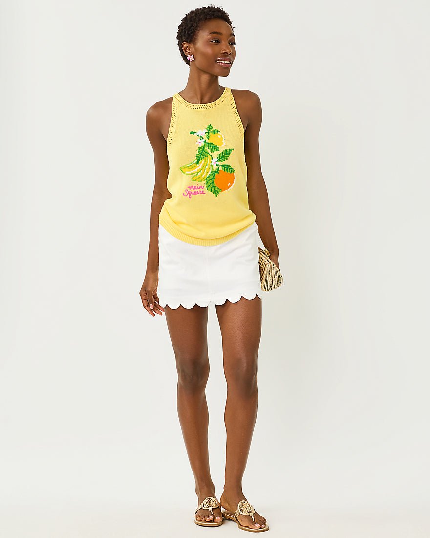 Lilly Pulitzer - Emra Sweater Tank - Finch Yellow Zesty Jacquard