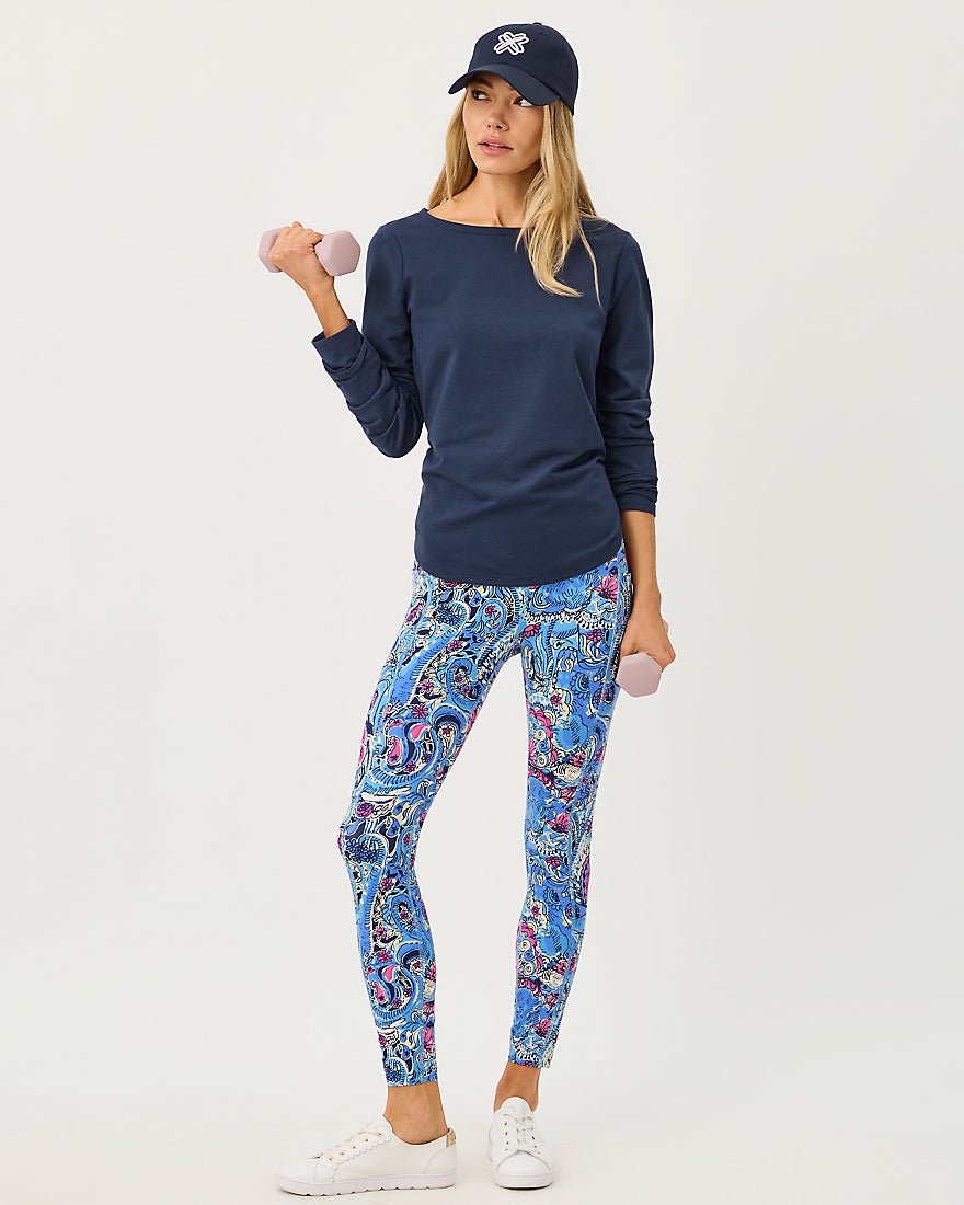 Lilly Pulitzer - Endurance High Rise Midi Legging Upf 50 Plus - Multi Paisley Parade