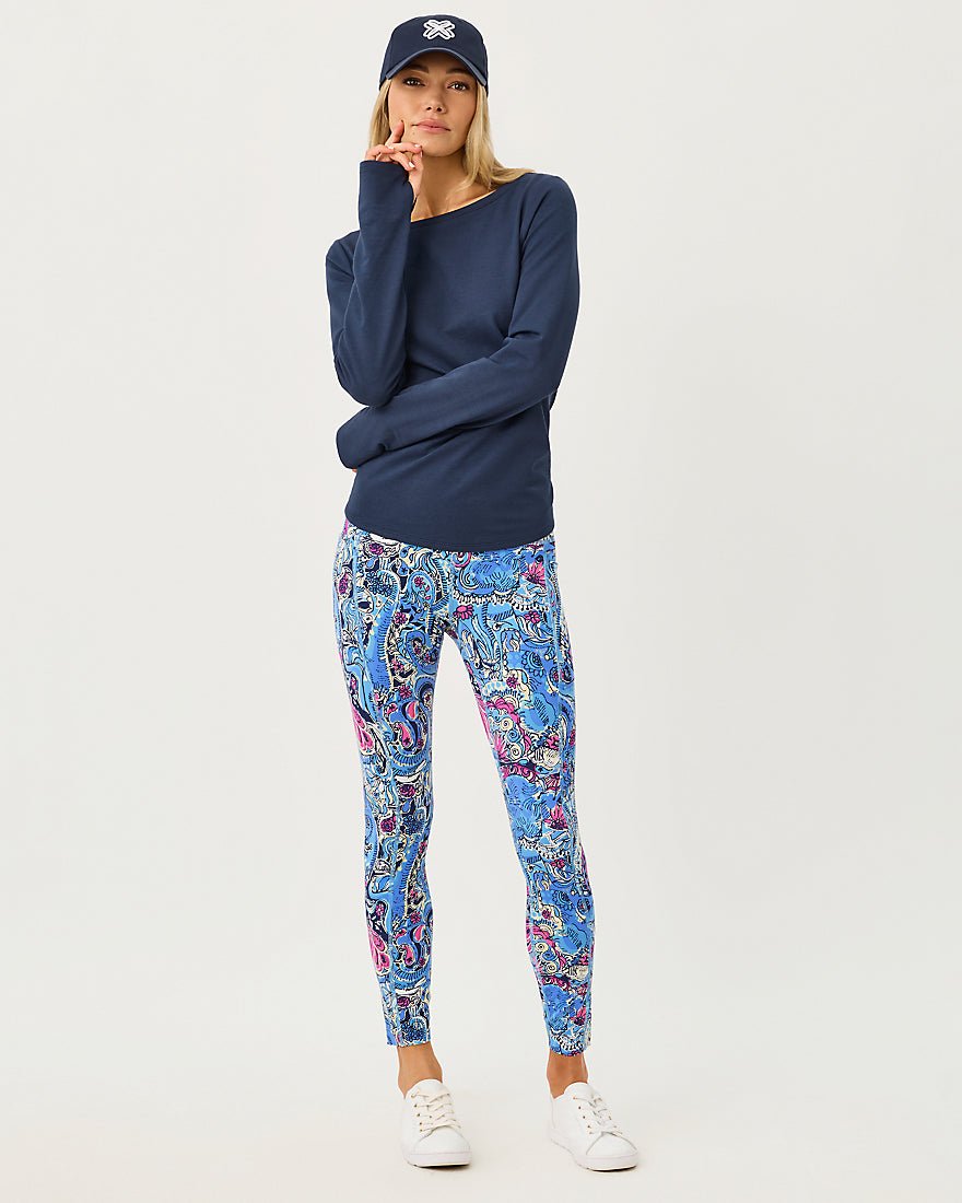 Lilly Pulitzer - Endurance High Rise Midi Legging Upf 50 Plus - Multi Paisley Parade