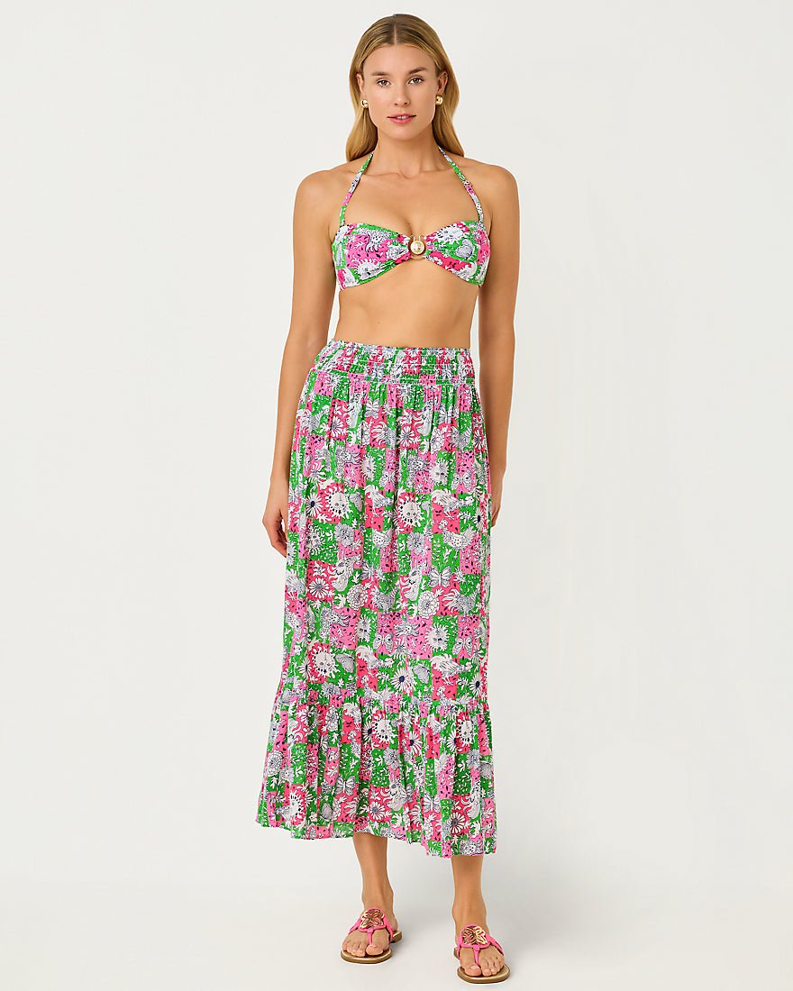 Lilly Pulitzer - Enzo Maxi Skirt Coverup - Cherry Blossom Pink Lil Chicken Check