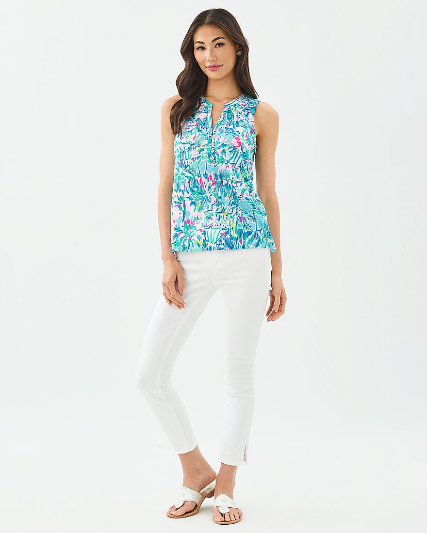 Lilly Pulitzer - Essie Knit Top - Blue Ibiza Cabana Cocktail