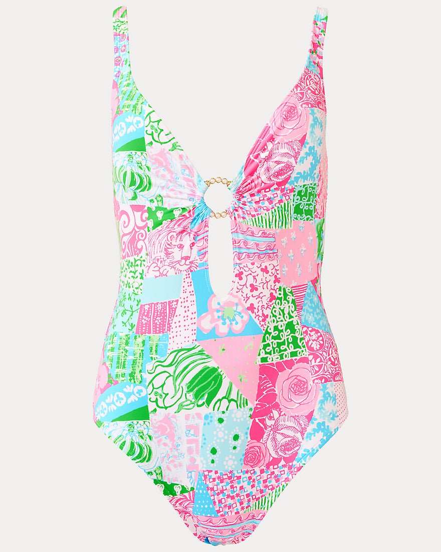 Lilly Pulitzer - Ester One Piece Swimsuit - Multi Crazy Quilt