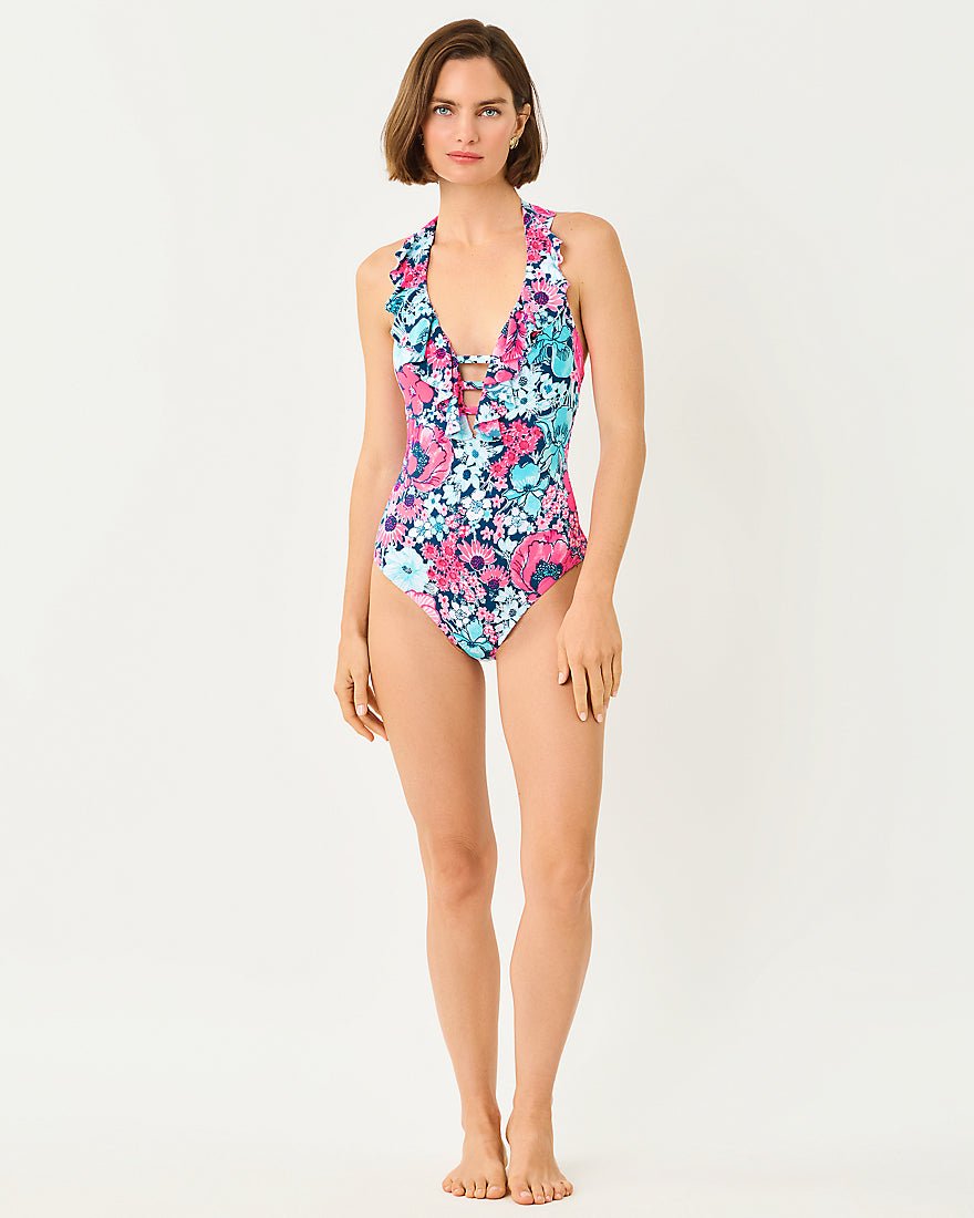 Lilly Pulitzer - Ethenie One Piece Swimsuit - Starlight Navy In All Her Glory