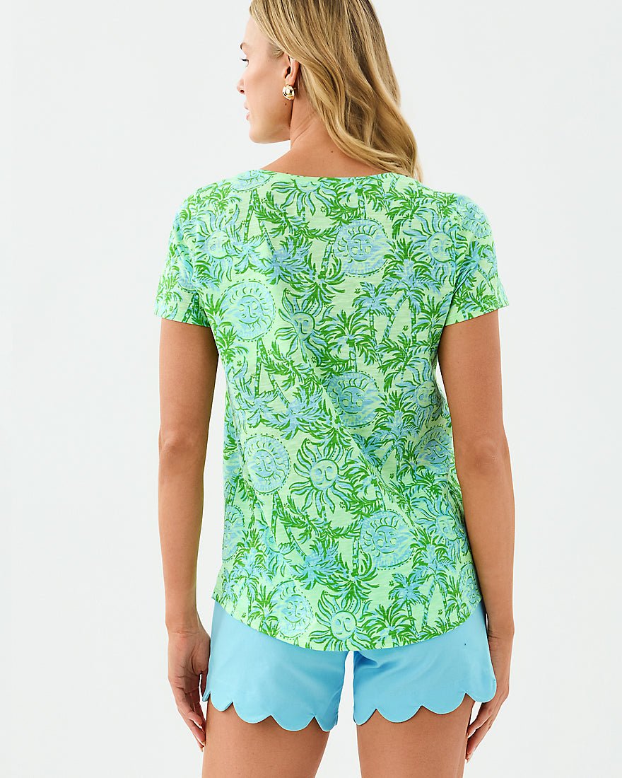 Lilly Pulitzer - Etta Scoop Neck Top - Cool Mint Catchin Rays