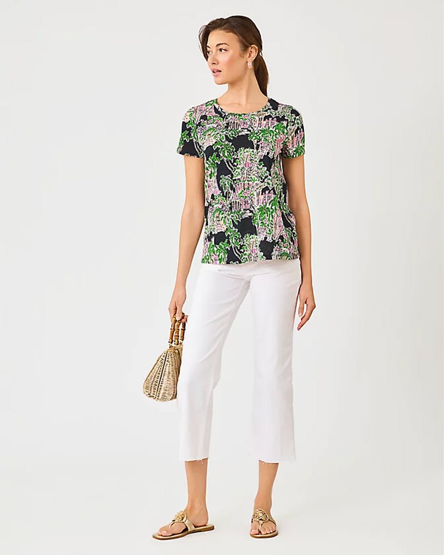 Lilly Pulitzer - Etta Scoop Neck Top - Onyx Pb Anniversary Toile
