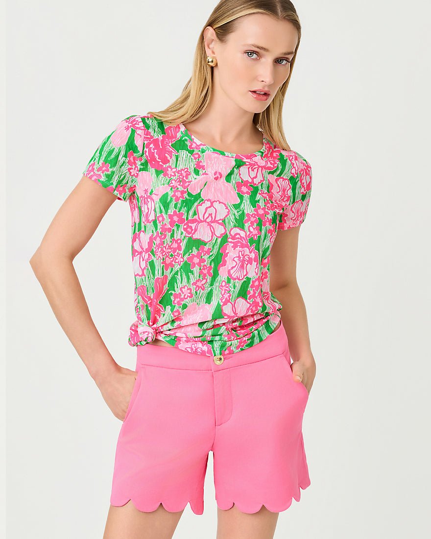 Lilly Pulitzer - Etta Scoop Neck Top - Putting Green Hannah