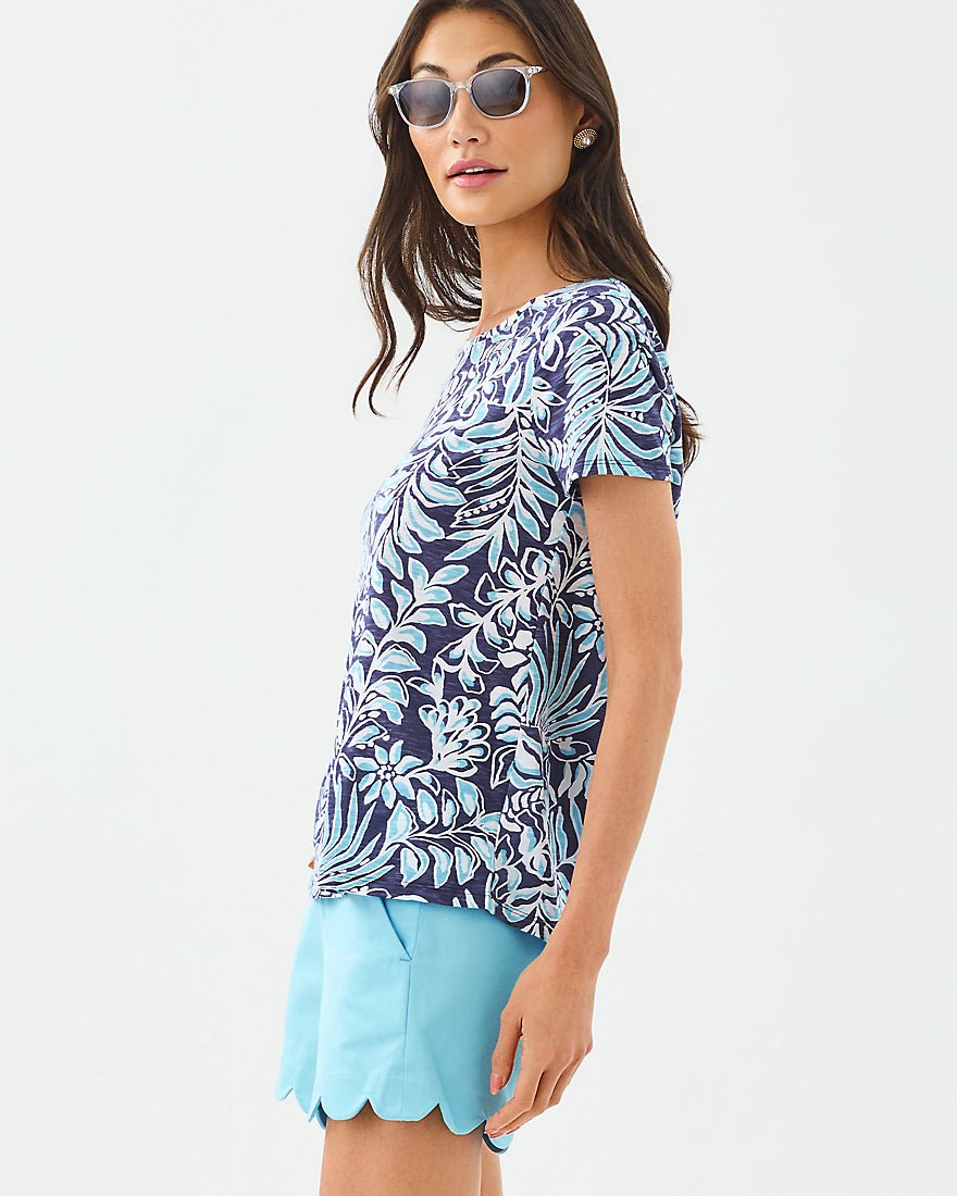 Lilly Pulitzer - Etta Scoop Neck Top - Sapphire Pool Summer Shorelines
