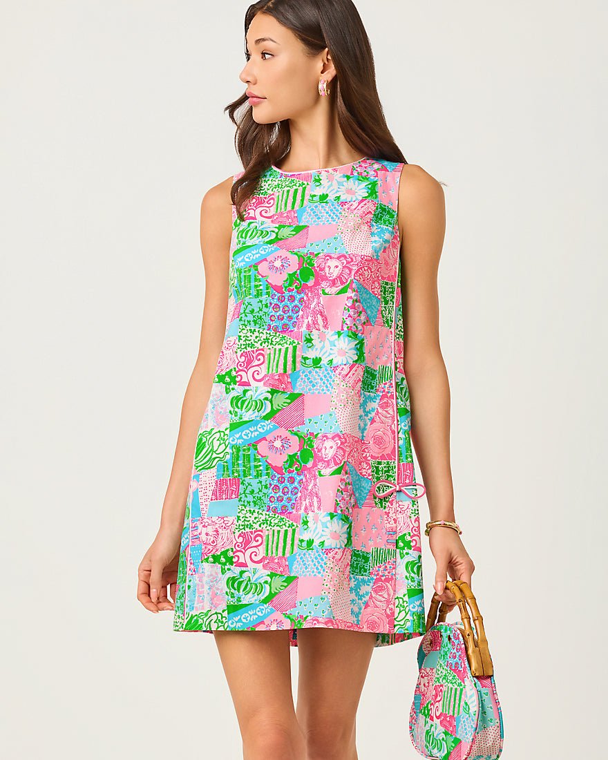Lilly Pulitzer - Ettie Stretch Shift Dress - Multi Crazy Quilt