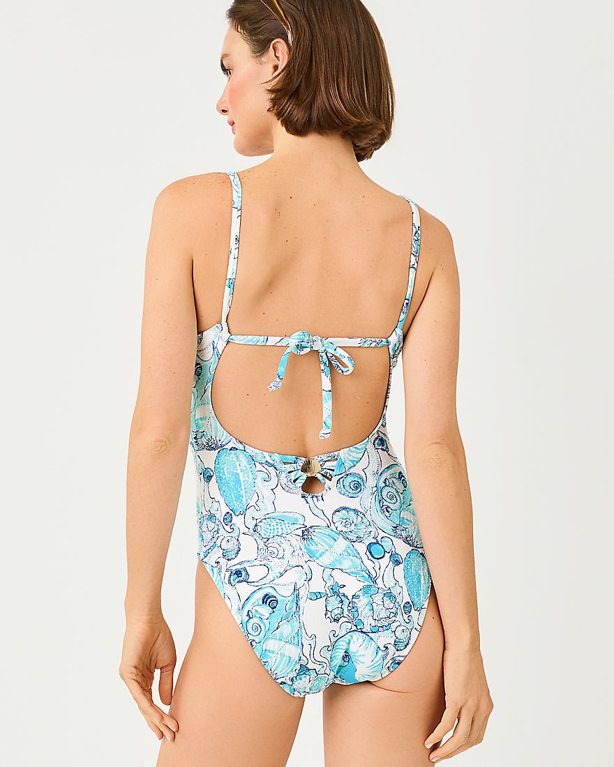 Lilly Pulitzer - Evelia One Piece Swimsuit - Resort White Shell Shine