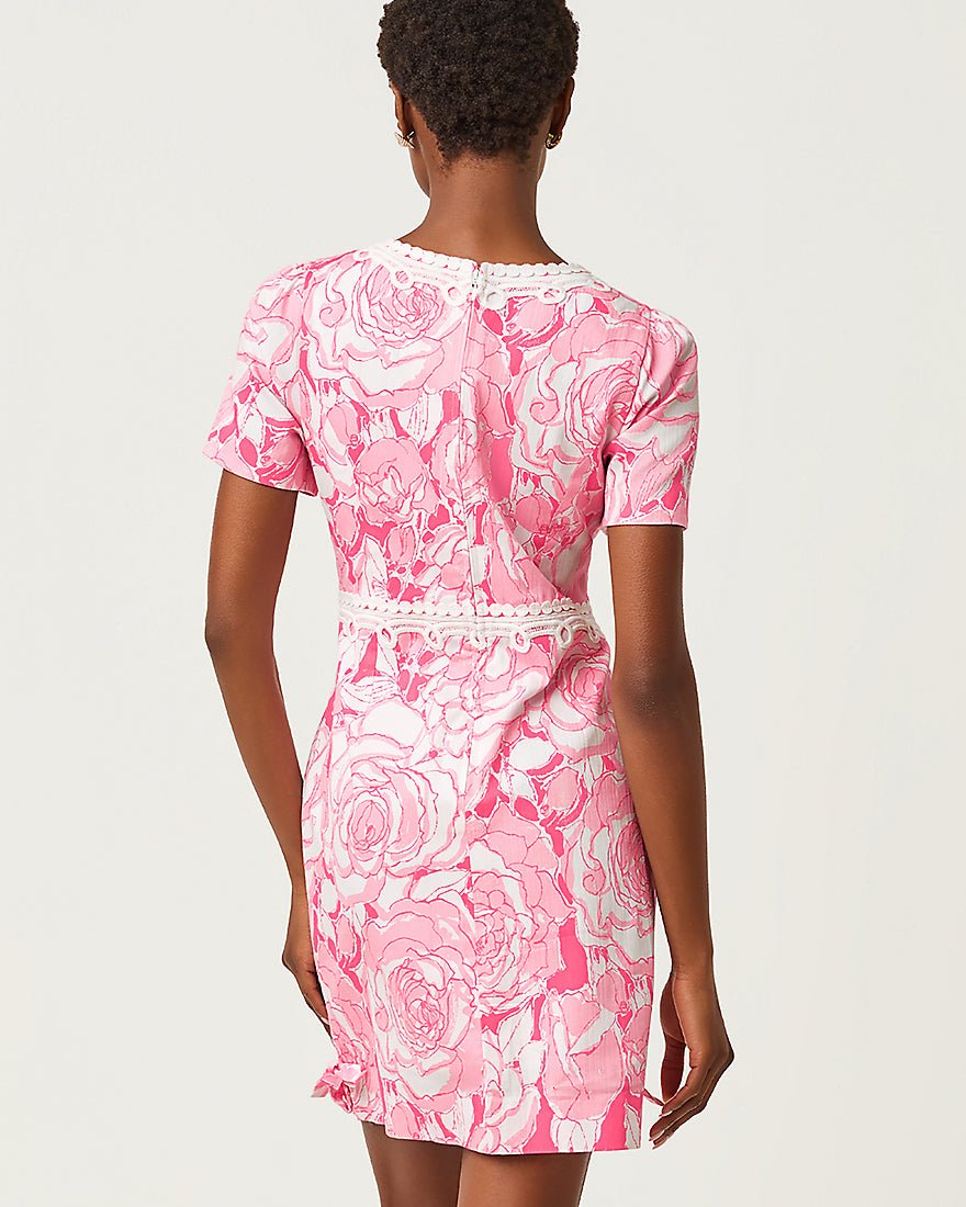 Lilly Pulitzer - Evita Short Sleeve Stretch Shift Dress - Confetti Pink Rosanna
