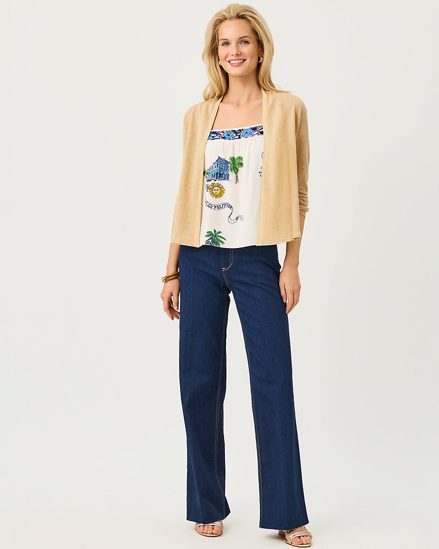 Lilly Pulitzer - Faretta Cardigan - Wicker Tan Metallic