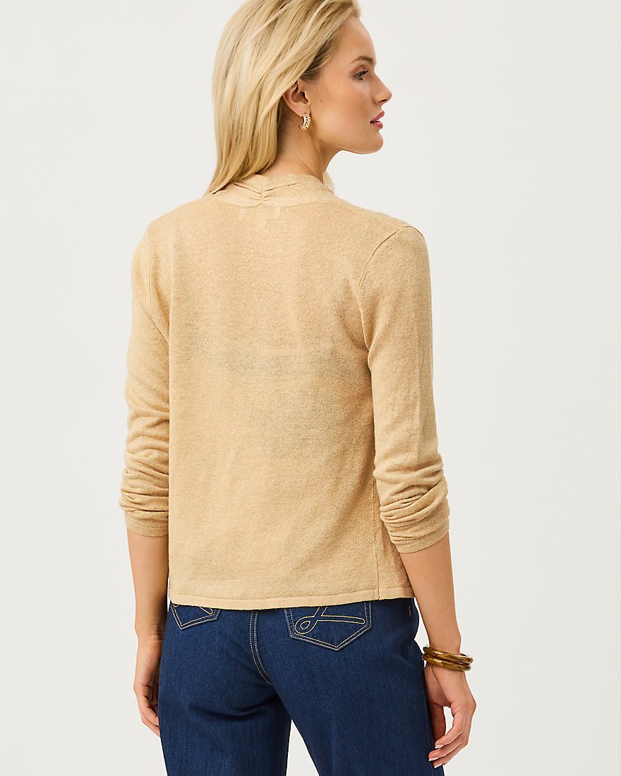 Lilly Pulitzer - Faretta Cardigan - Wicker Tan Metallic