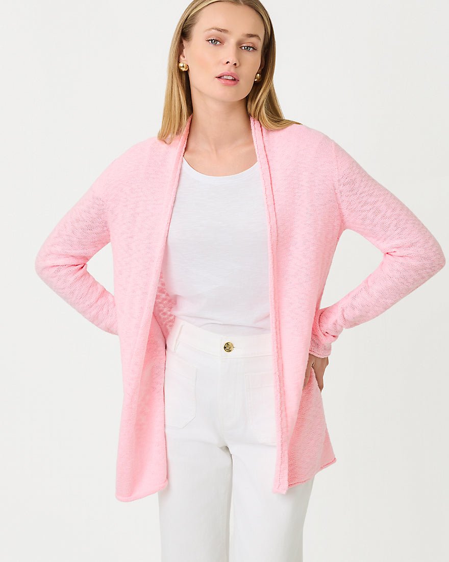Lilly Pulitzer - Faretta Long Length Cardigan - Pink Muse