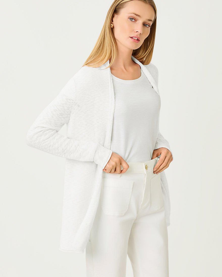Lilly Pulitzer - Faretta Long Length Cardigan - Resort White
