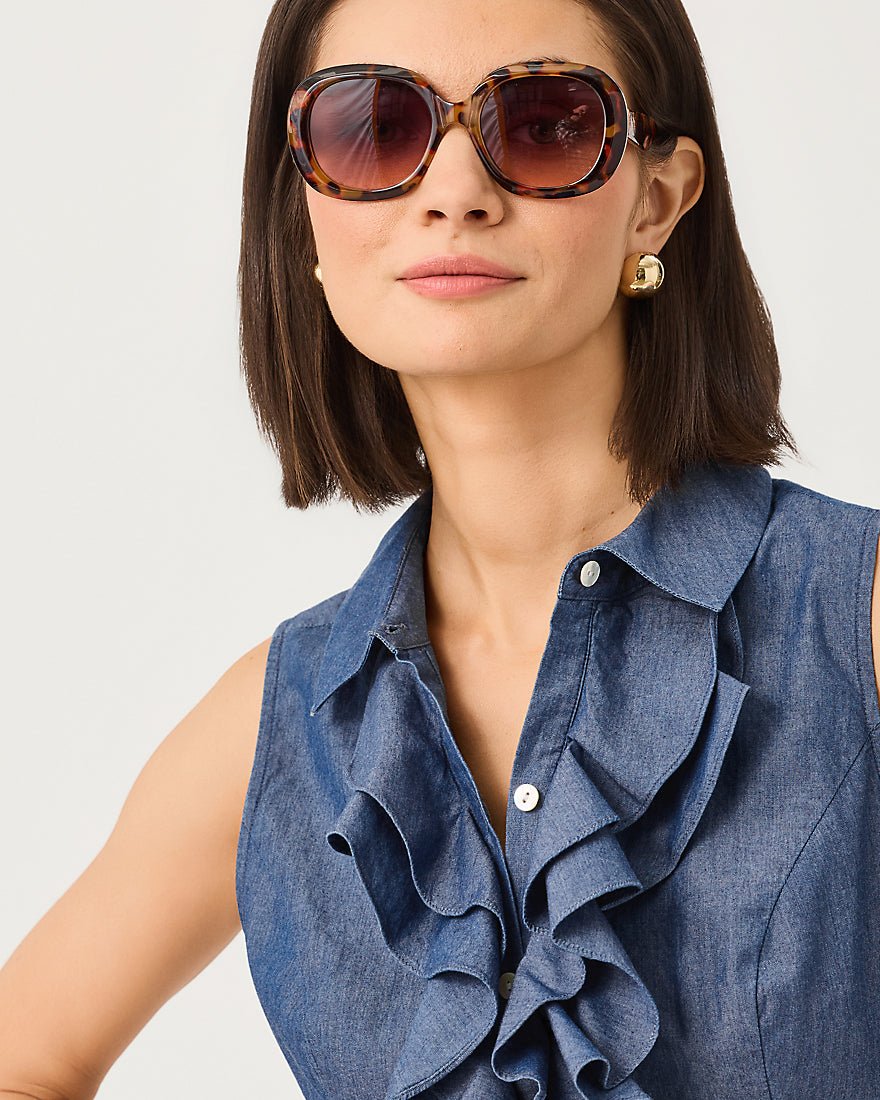 Lilly Pulitzer - Fenly Sleeveless Top - Indigo Chambray