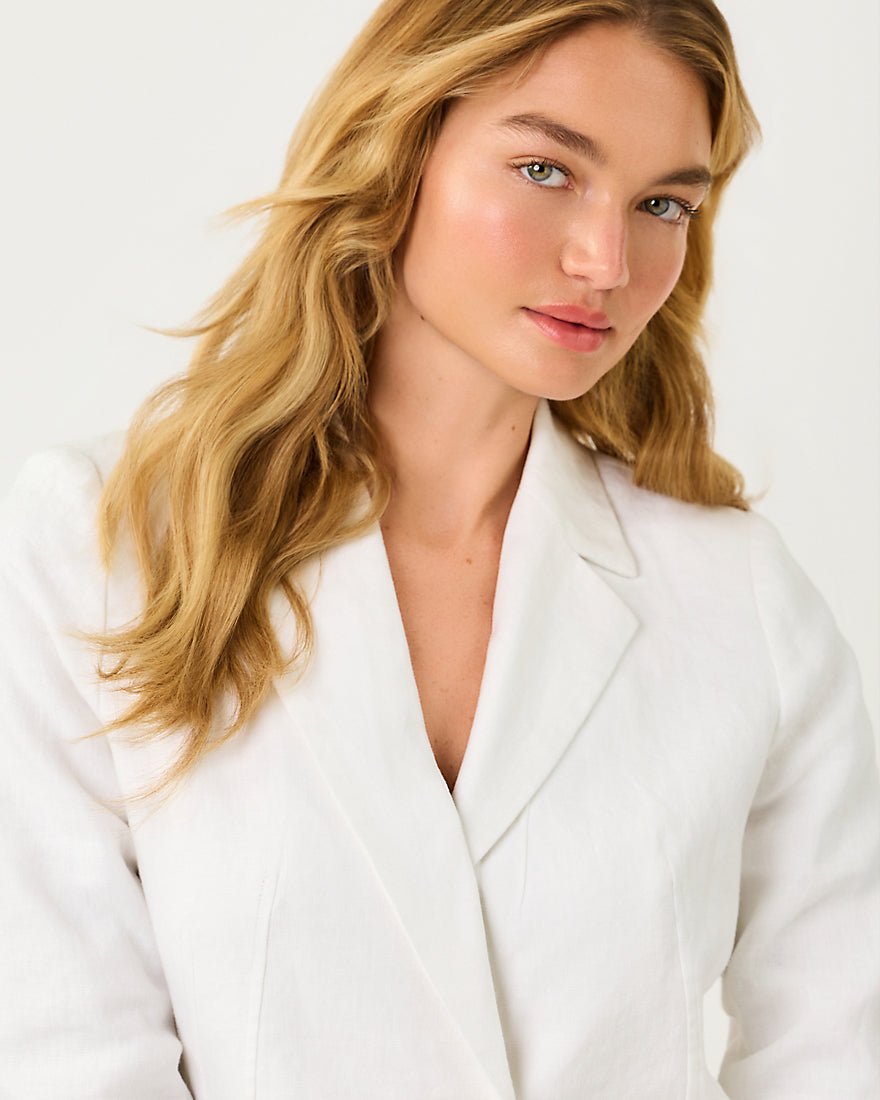 Lilly Pulitzer - Finnick Linen Blazer - Resort White