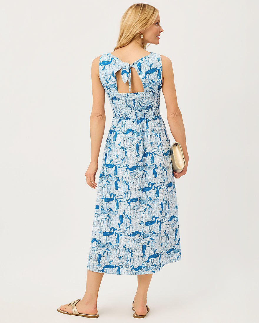 Lilly Pulitzer - Finnley Midi Dress - Nassau Blue Thar She Blows