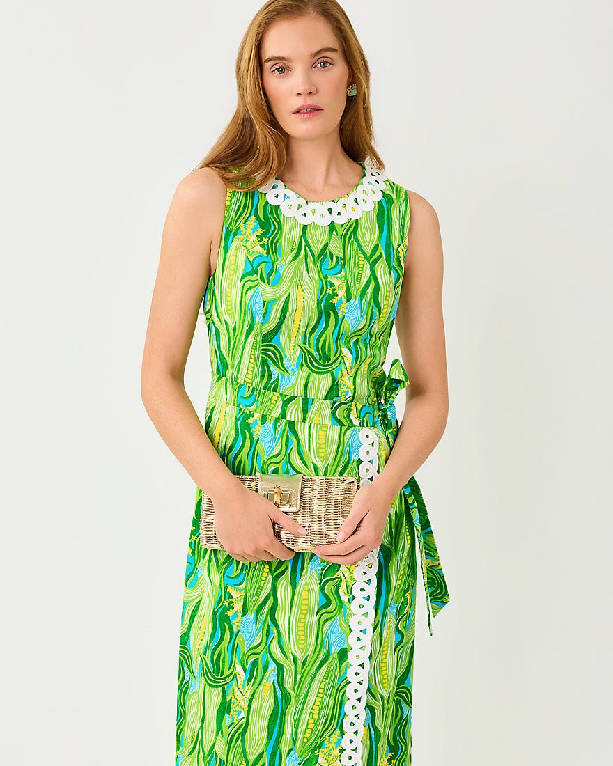 Lilly Pulitzer - Fresia Stretch Maxi Shift Dress - Turquoise Tide Sweet Corn