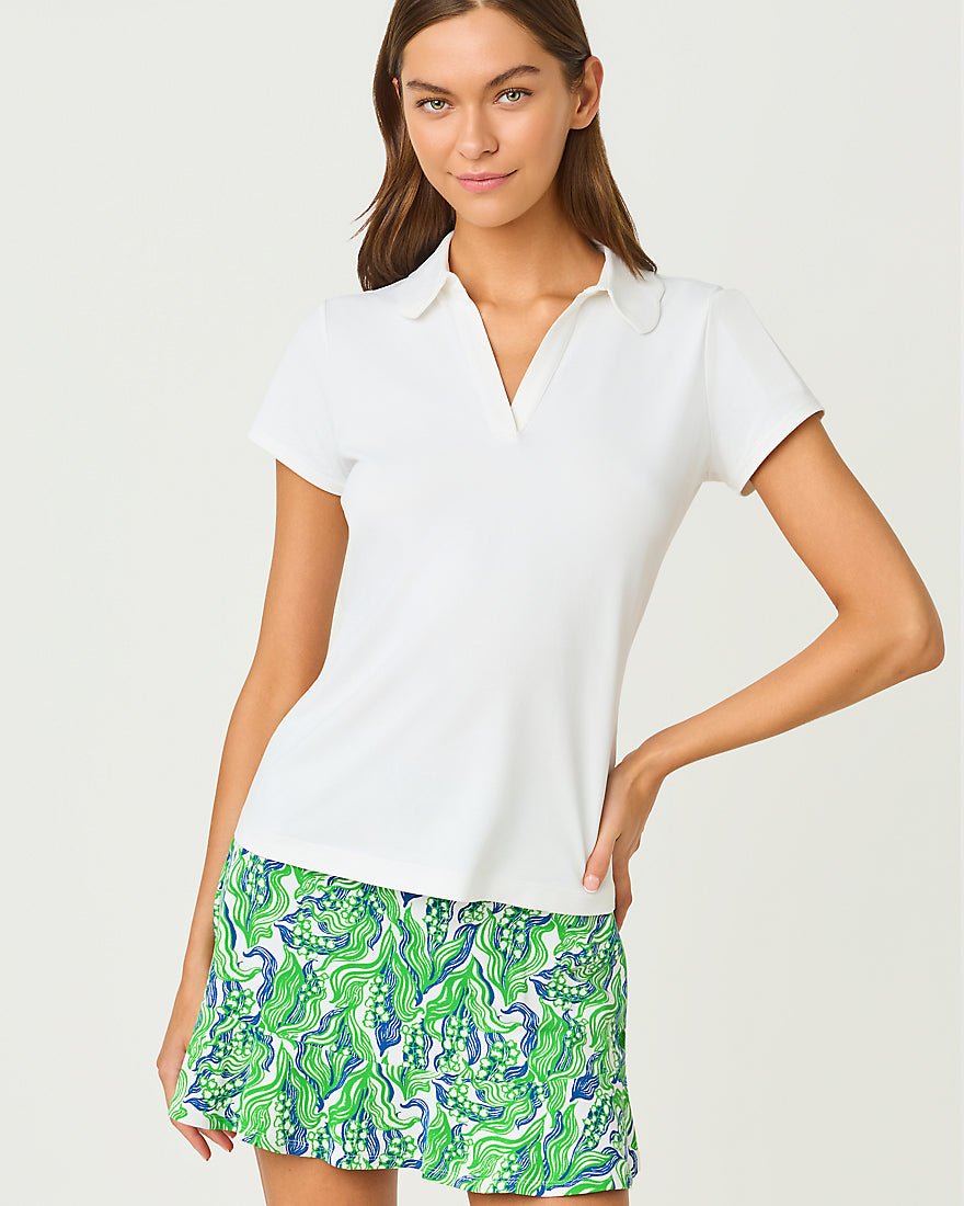 Lilly Pulitzer - Frida Scallop Polo Upf 50 Plus - Resort White
