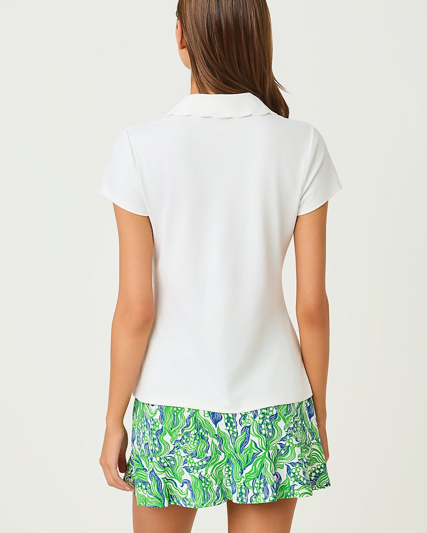 Lilly Pulitzer - Frida Scallop Polo Upf 50 Plus - Resort White