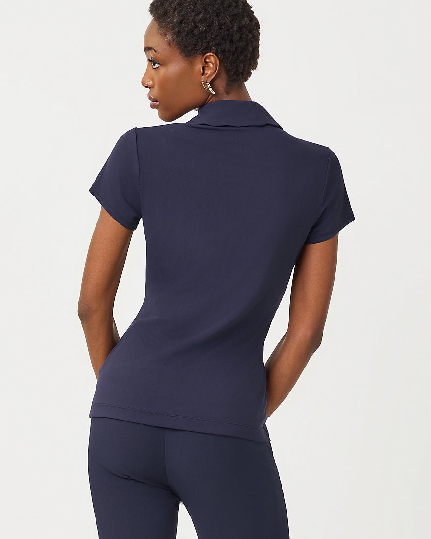 Lilly Pulitzer - Frida Scallop Polo Upf 50 Plus - True Navy