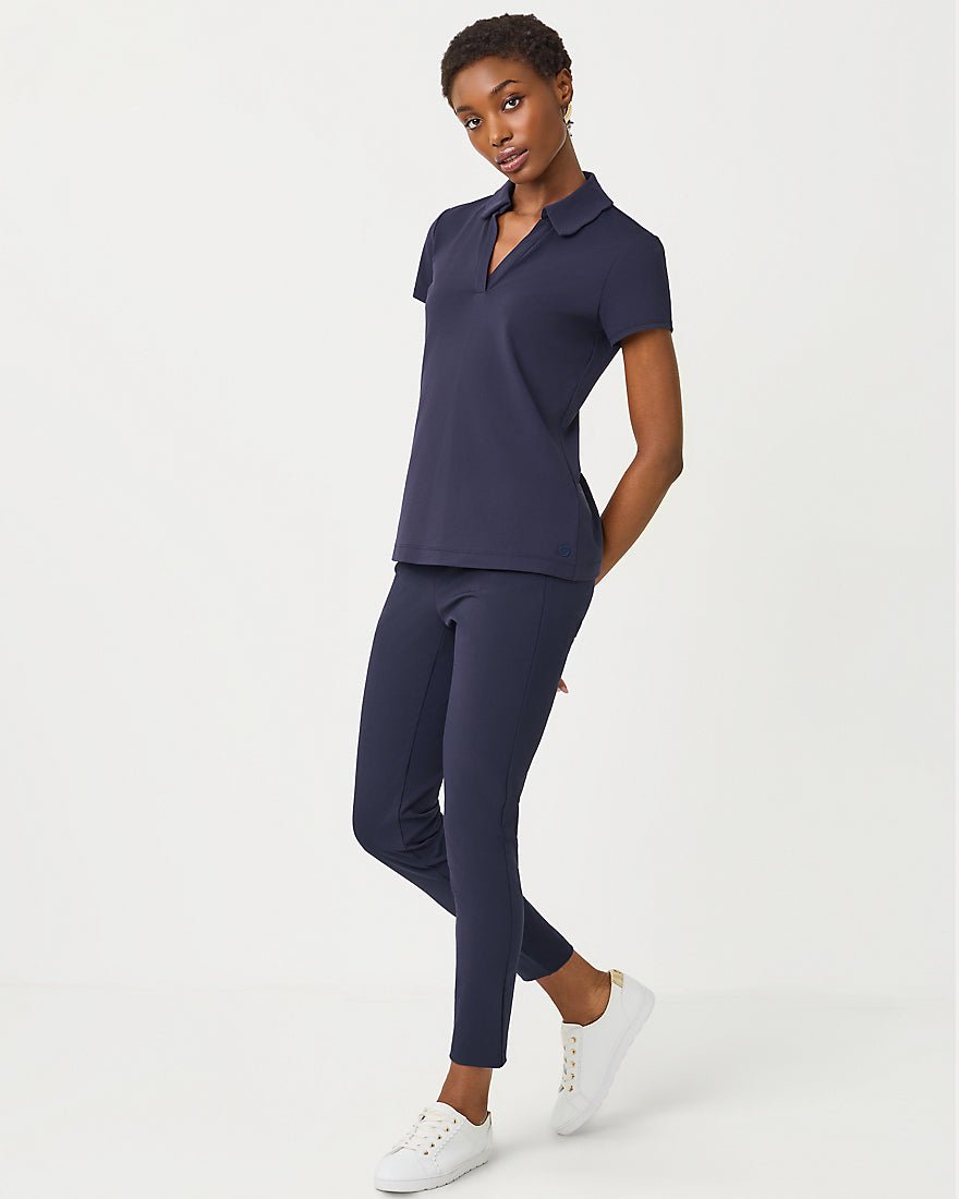 Lilly Pulitzer - Frida Scallop Polo Upf 50 Plus - True Navy