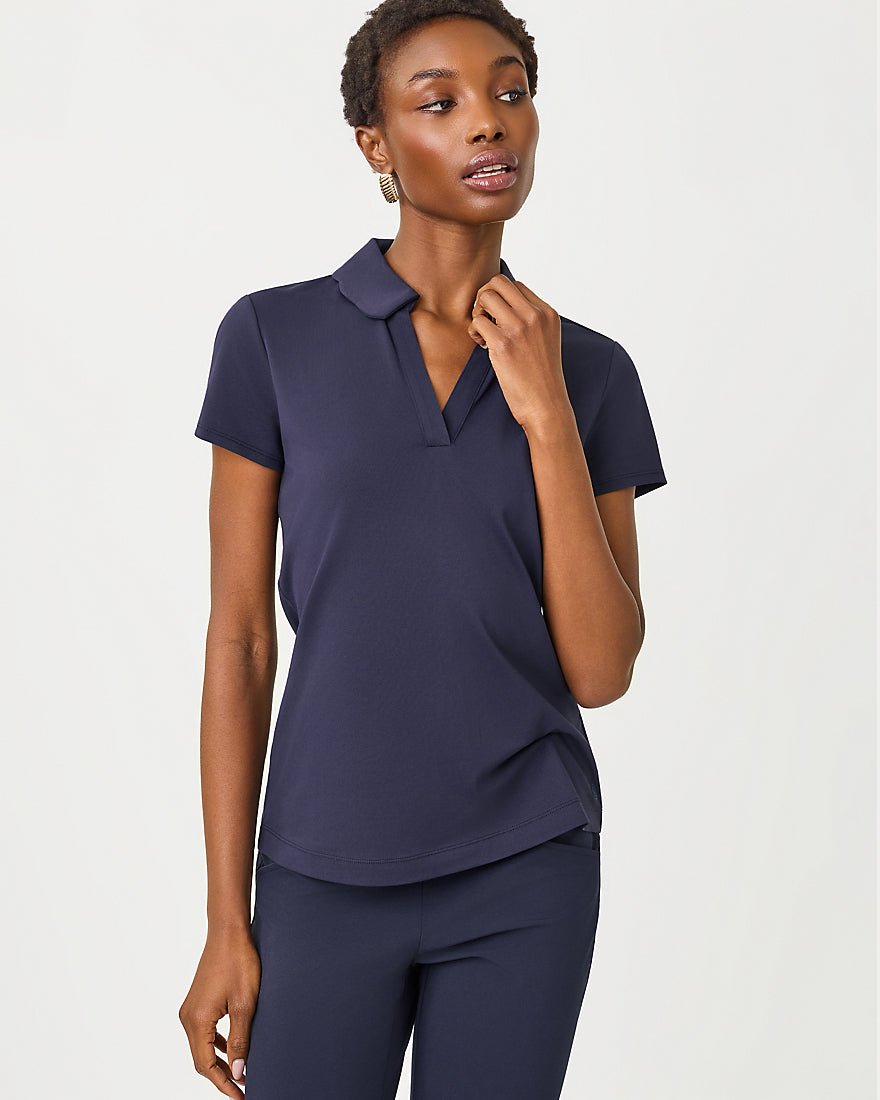 Lilly Pulitzer - Frida Scallop Polo Upf 50 Plus - True Navy