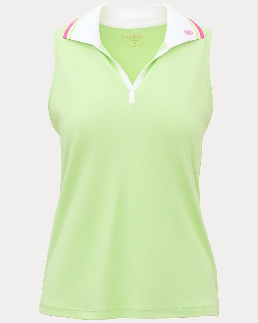 Lilly Pulitzer - Frida Sleeveless Polo Upf 50 Plus - Pistachio Macaron