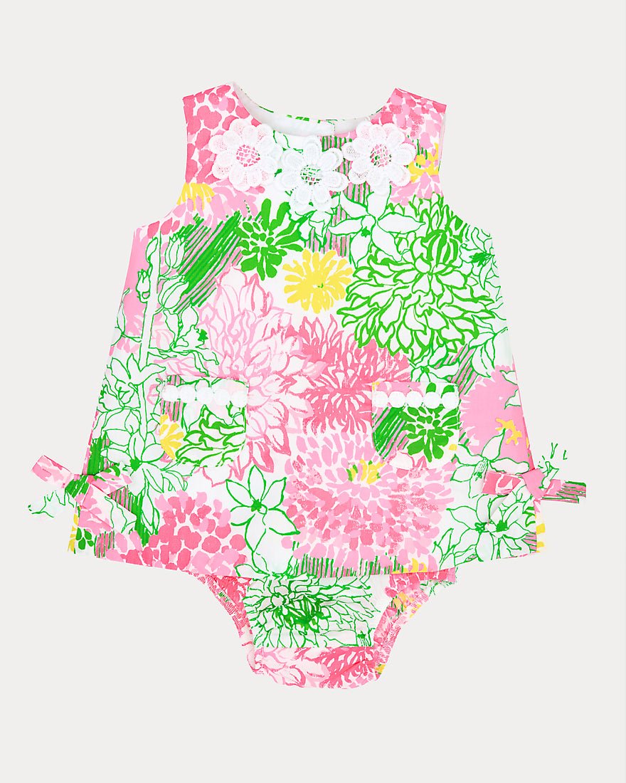 Lilly Pulitzer - Girls Baby Lilly Shift Dress - Resort White Mum Patch