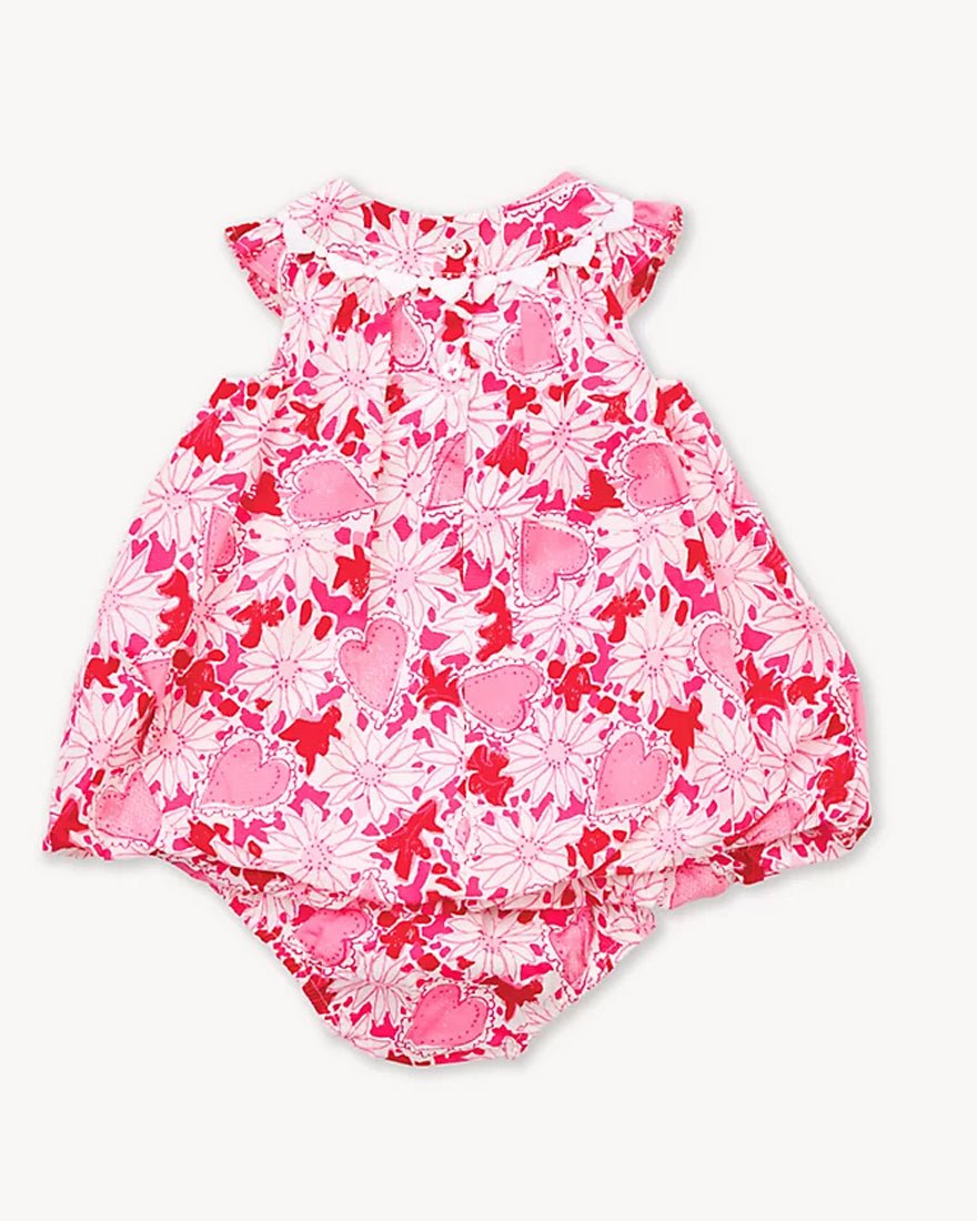 Lilly Pulitzer - Girls Baby Paloma Bubble Dress - Coconut Dear Heart