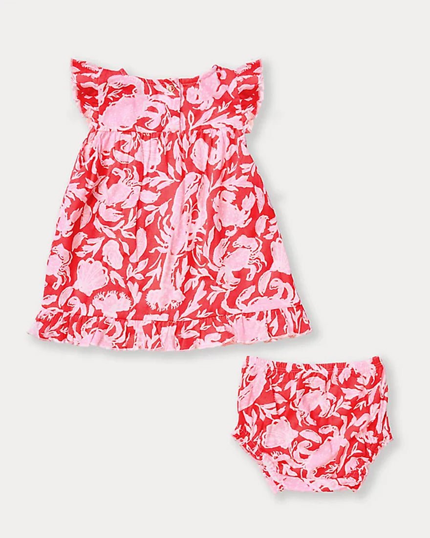 Lilly Pulitzer - Girls Cecily Infant Dress - Cane Coral Crab Collab