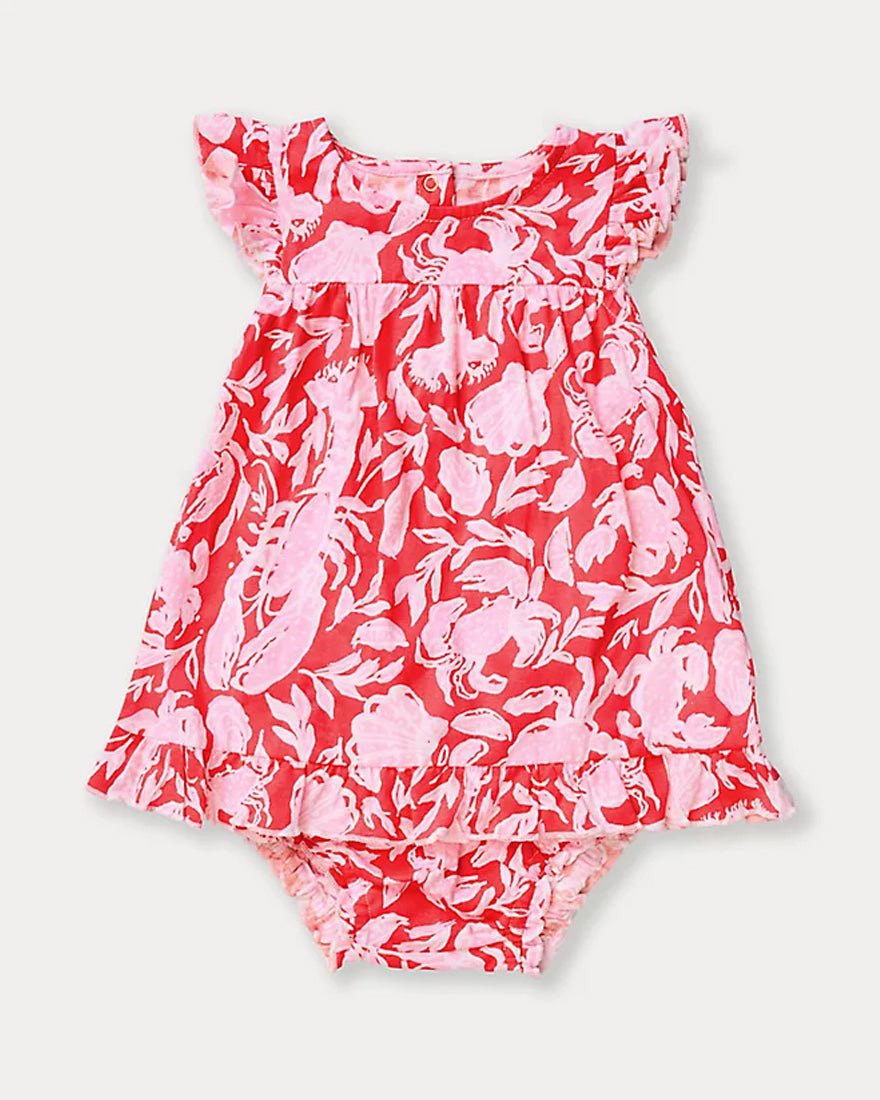Lilly Pulitzer - Girls Cecily Infant Dress - Cane Coral Crab Collab