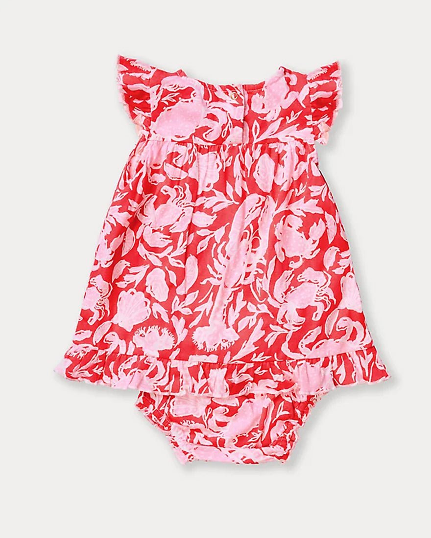 Lilly Pulitzer - Girls Cecily Infant Dress - Cane Coral Crab Collab