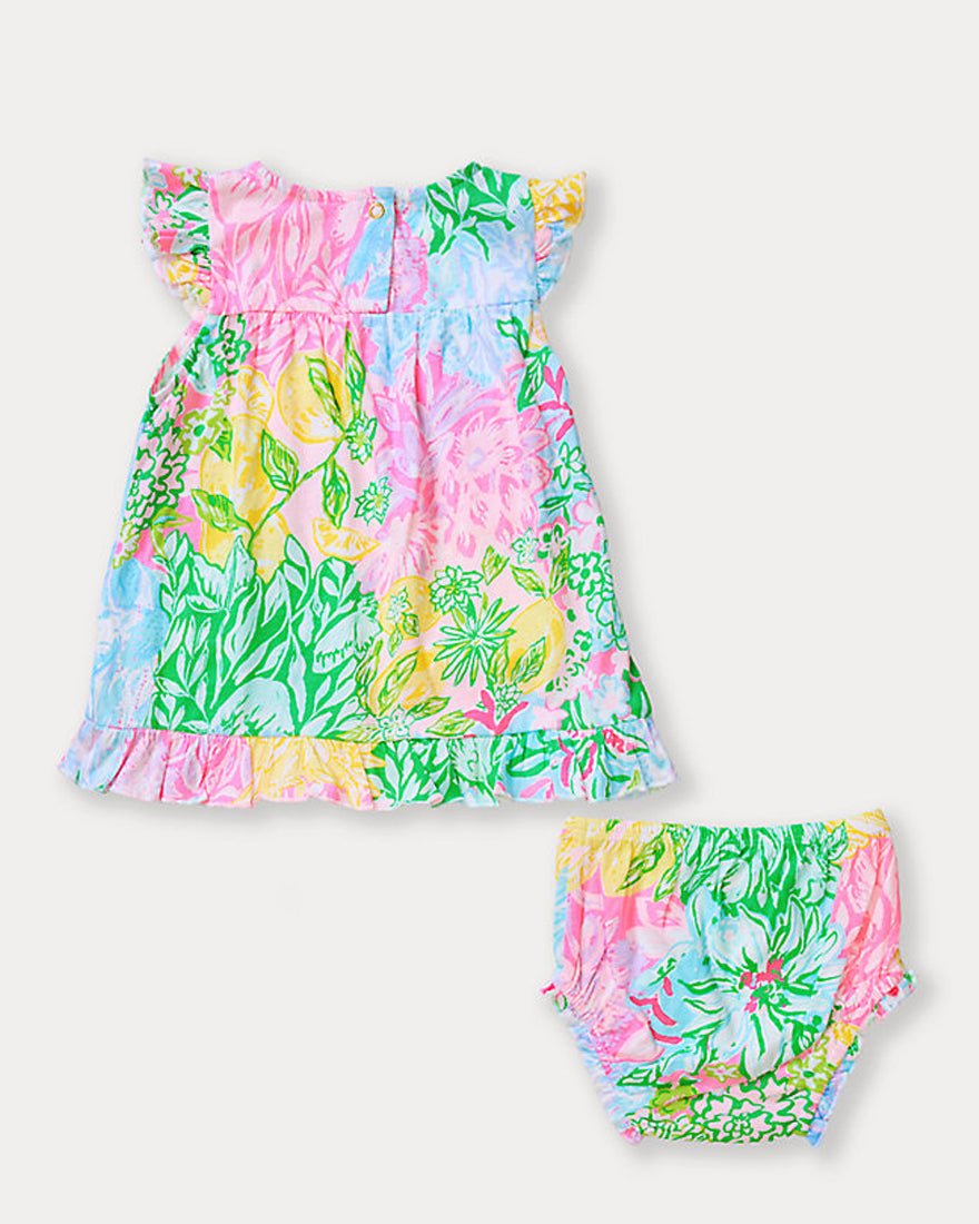 Lilly Pulitzer - Girls Cecily Infant Dress - Multi Bright Delight Patch