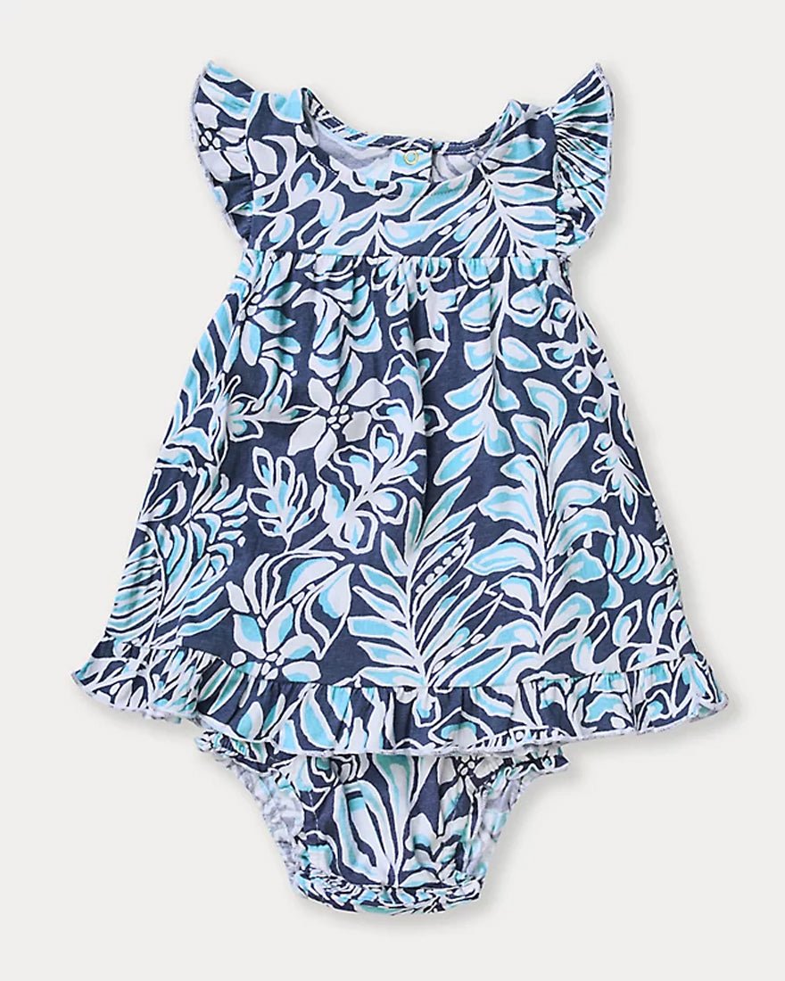 Lilly Pulitzer - Girls Cecily Infant Dress - Sapphire Pool Summer Shorelines