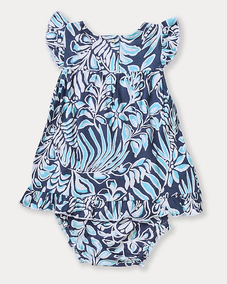 Lilly Pulitzer - Girls Cecily Infant Dress - Sapphire Pool Summer Shorelines