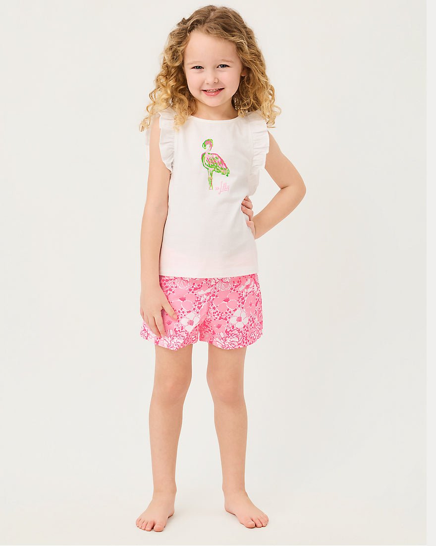 Lilly Pulitzer - Girls Clementine Short - Conch Shell Pink Burst Of Joy