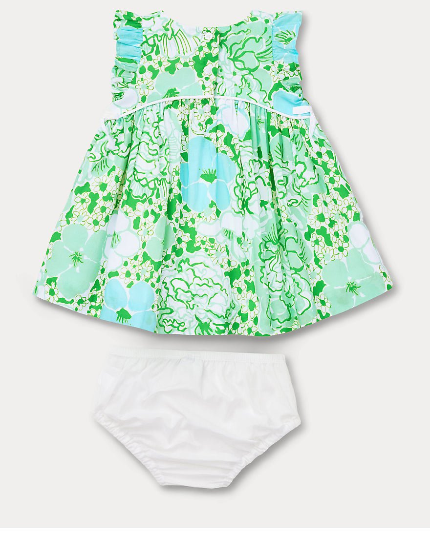 Lilly Pulitzer - Girls Georgina Baby Dress - Mint Condition Burst Of Joy