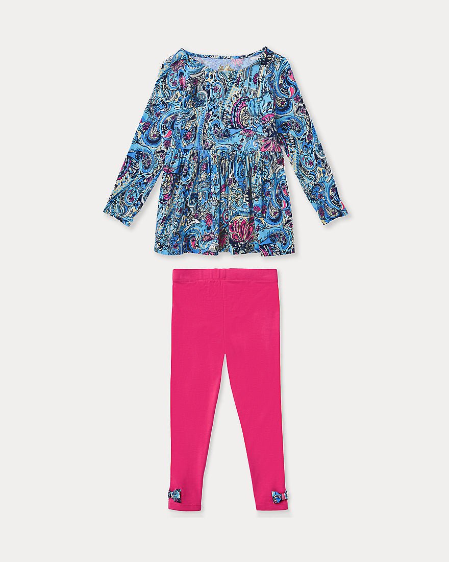 Lilly Pulitzer - Girls Hollee Infant Tunic Legging Set - Multi Paisley Parade
