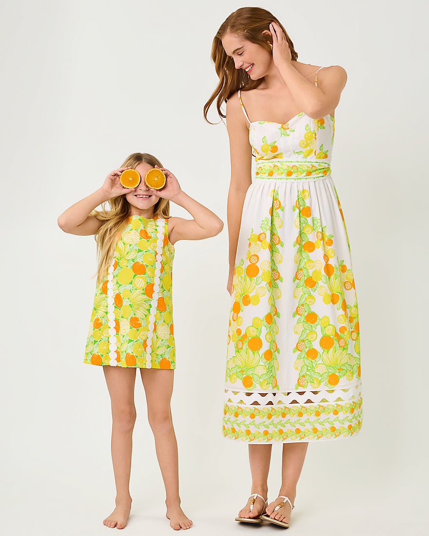 Lilly Pulitzer - Girls Little Lilly Classic Shift Dress - Island Palm Zesty