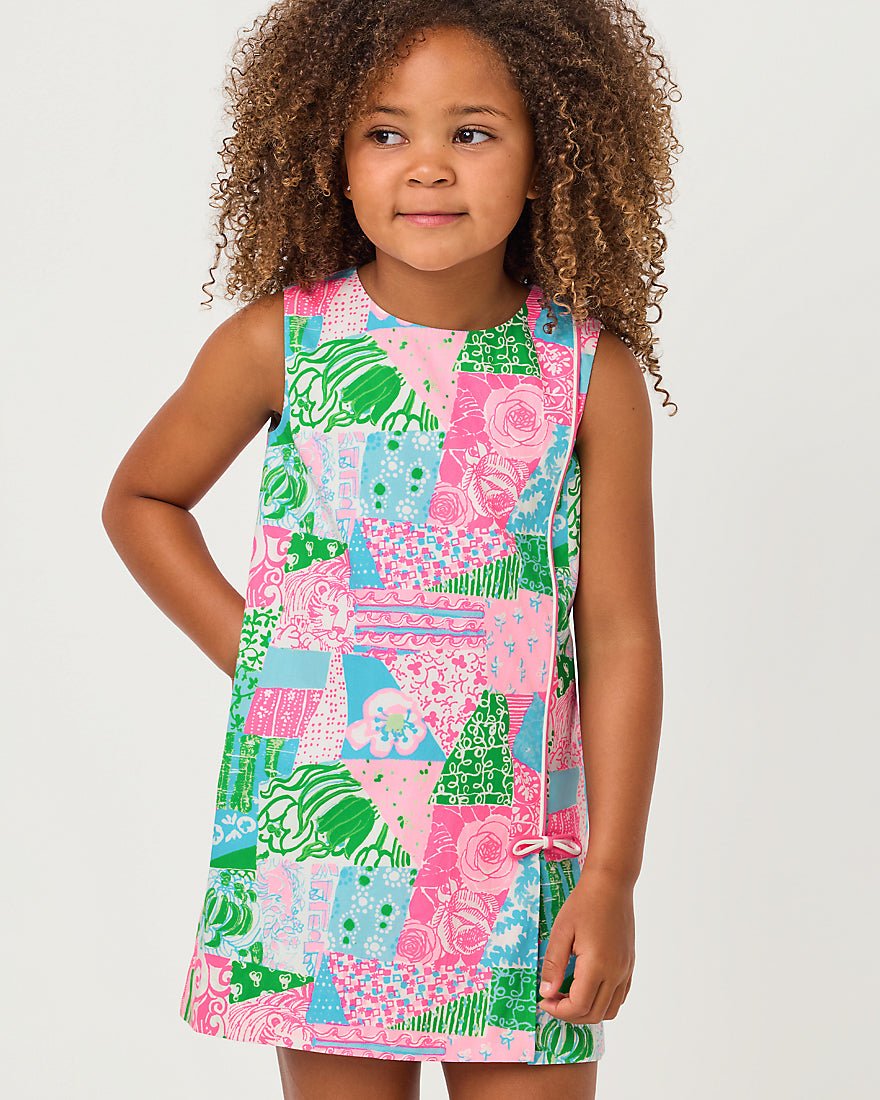 Lilly Pulitzer - Girls Little Lilly Classic Shift Dress - Multi Crazy Quilt