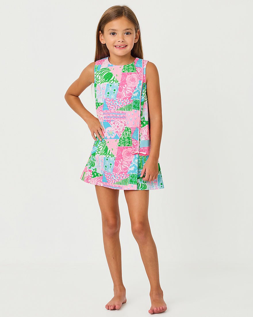Lilly Pulitzer - Girls Little Lilly Classic Shift Dress - Multi Crazy Quilt