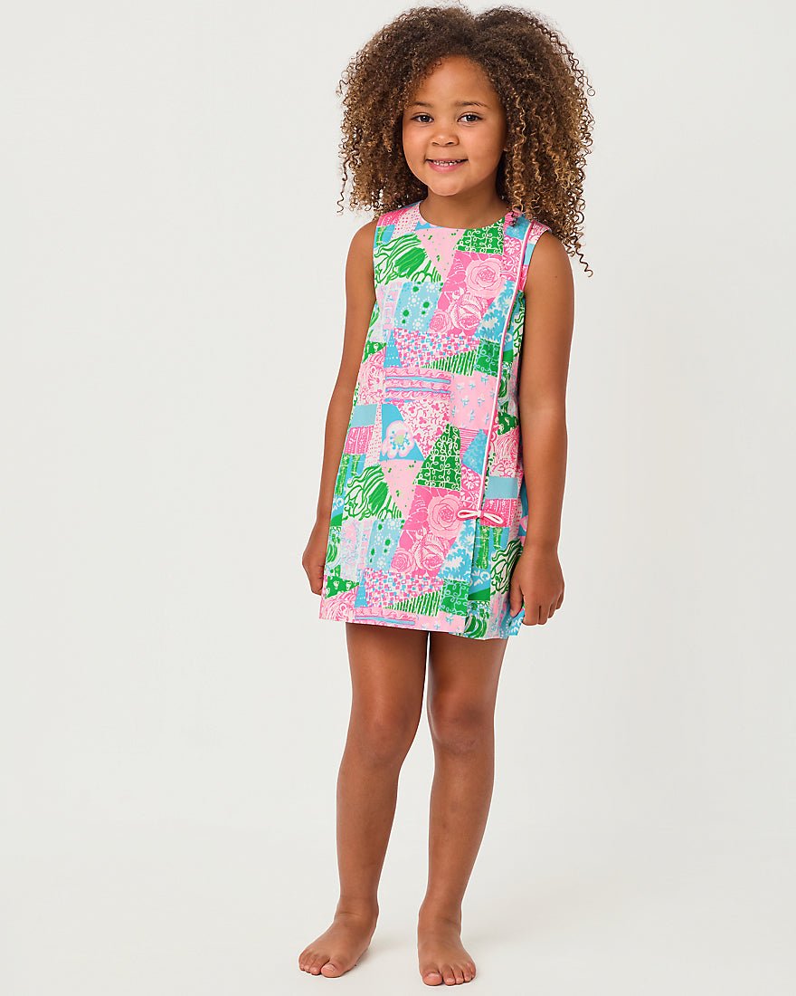 Lilly Pulitzer - Girls Little Lilly Classic Shift Dress - Multi Crazy Quilt