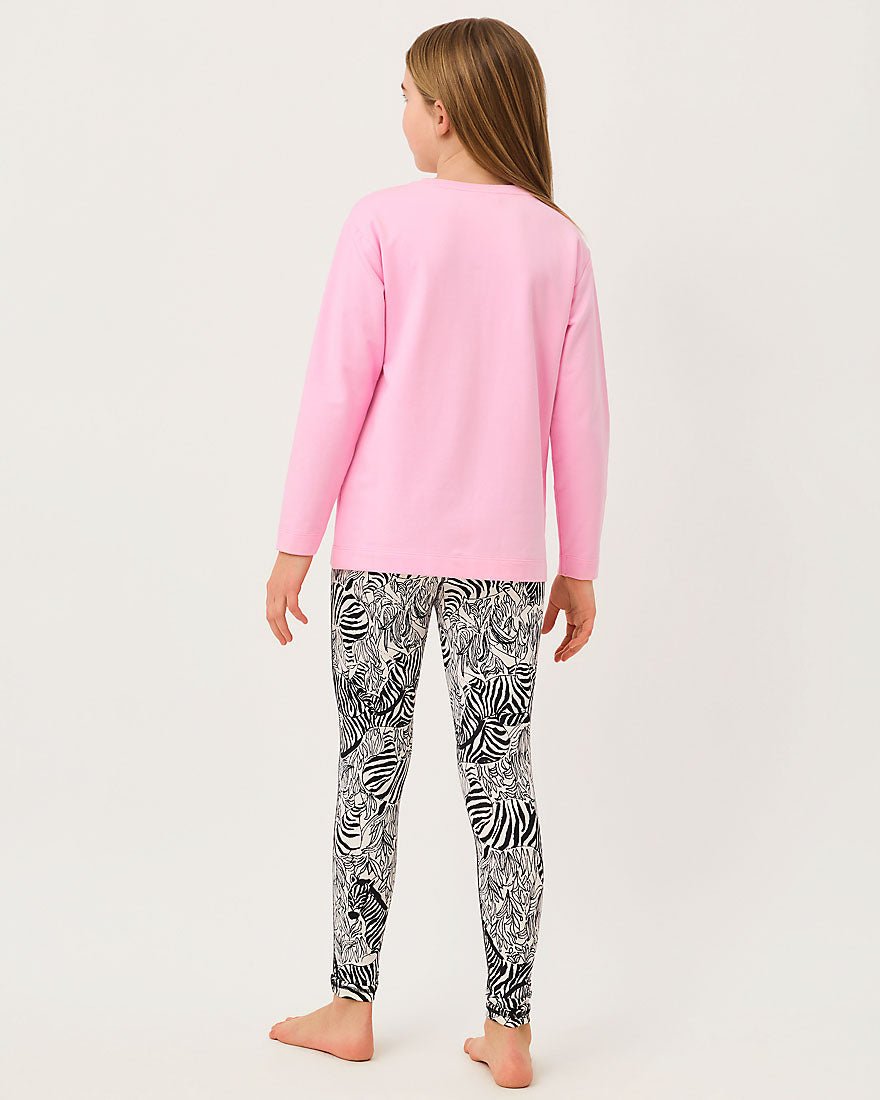 Lilly Pulitzer - Girls Mini Ballad Sweatshirt - Multi Lillys Zoo Graphic