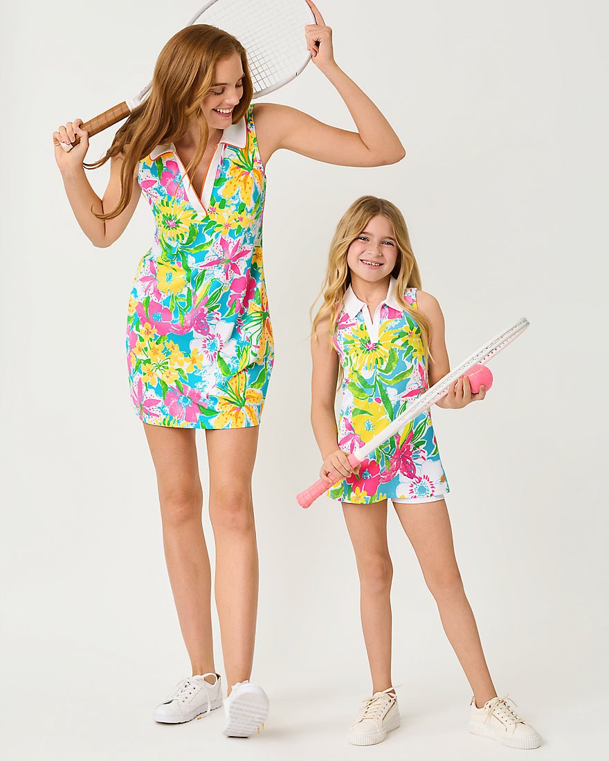 Lilly Pulitzer - Girls Mini Cayo Costa Dress Upf 50 Plus - Multi Lovely Lilly
