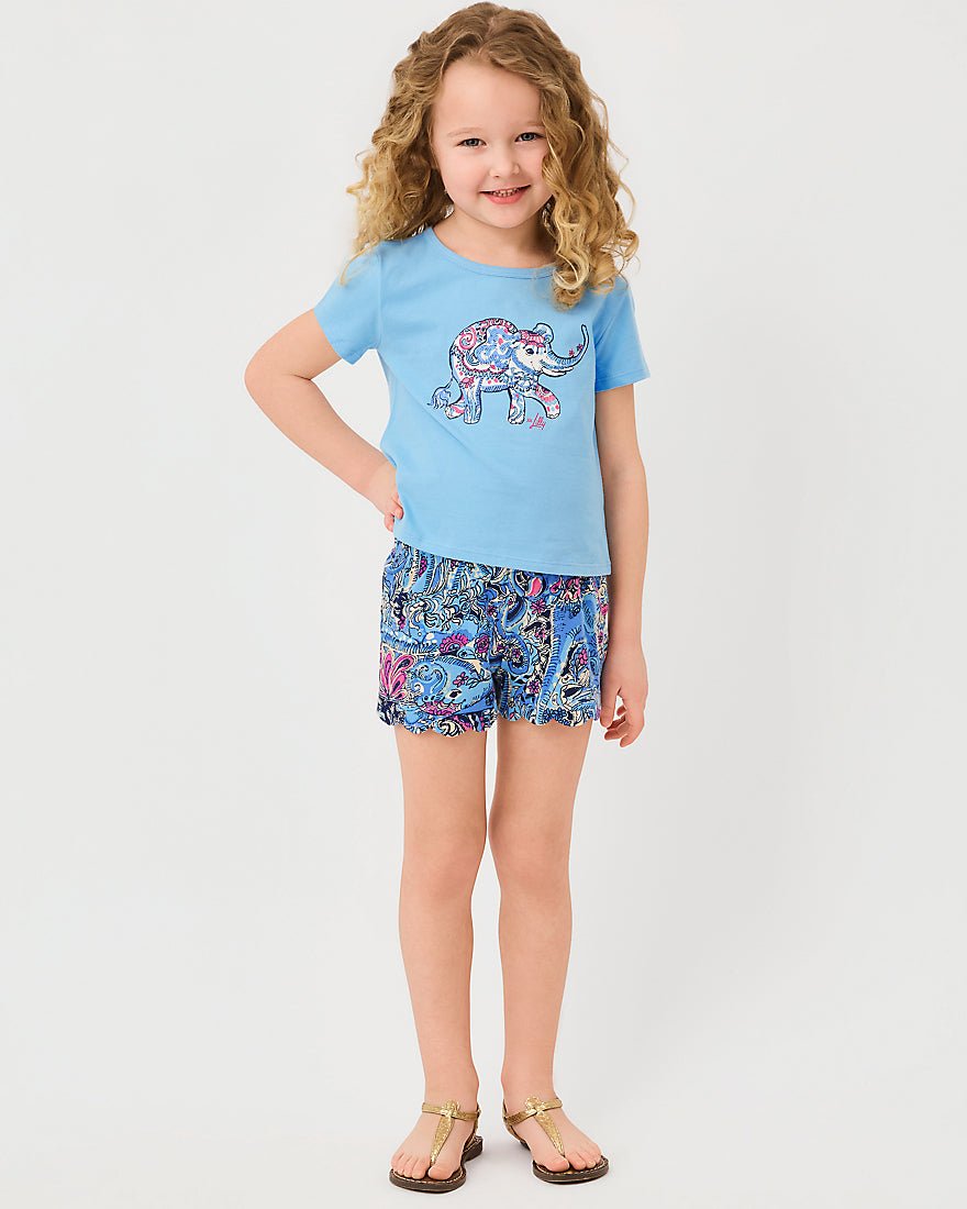Lilly Pulitzer - Girls Mini Clairmont Top - Multi Paisley Parade Graphic