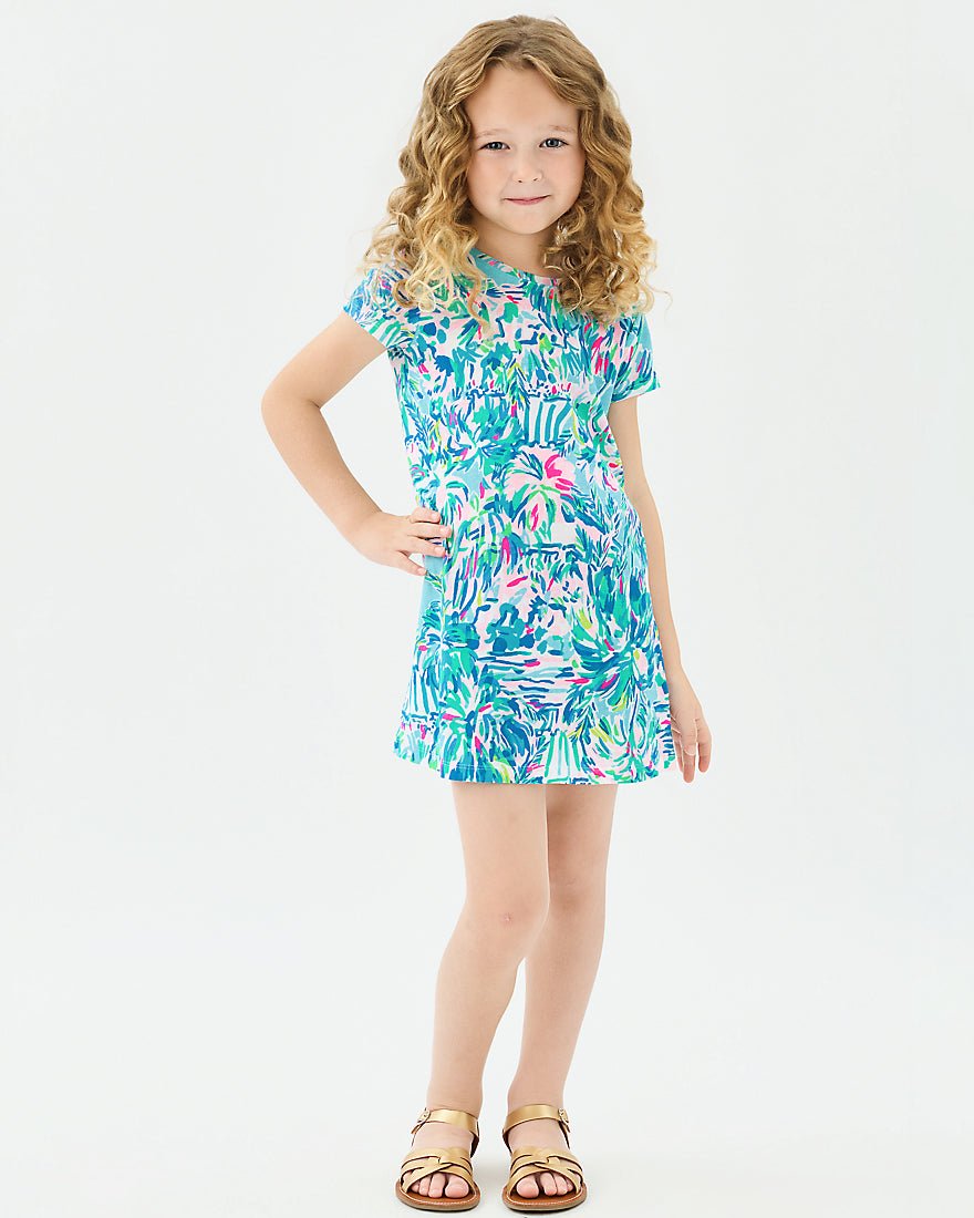 Lilly Pulitzer - Girls Mini Cody Dress - Blue Ibiza Cabana Cocktail