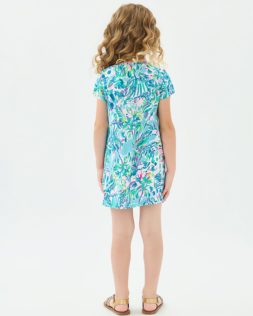 Lilly Pulitzer - Girls Mini Cody Dress - Blue Ibiza Cabana Cocktail
