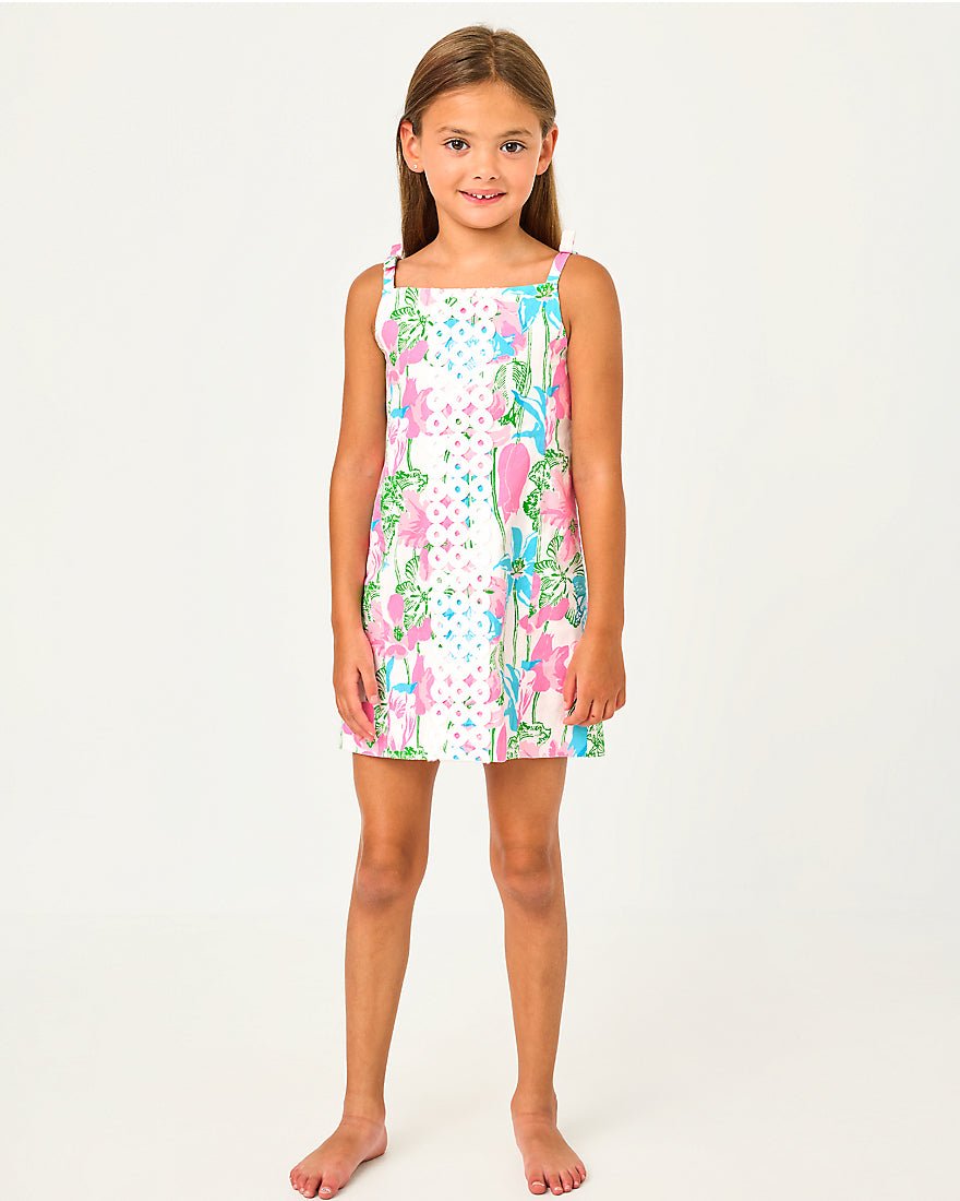 Lilly Pulitzer - Girls Mini Delores Dress - Resort White Viney Liney