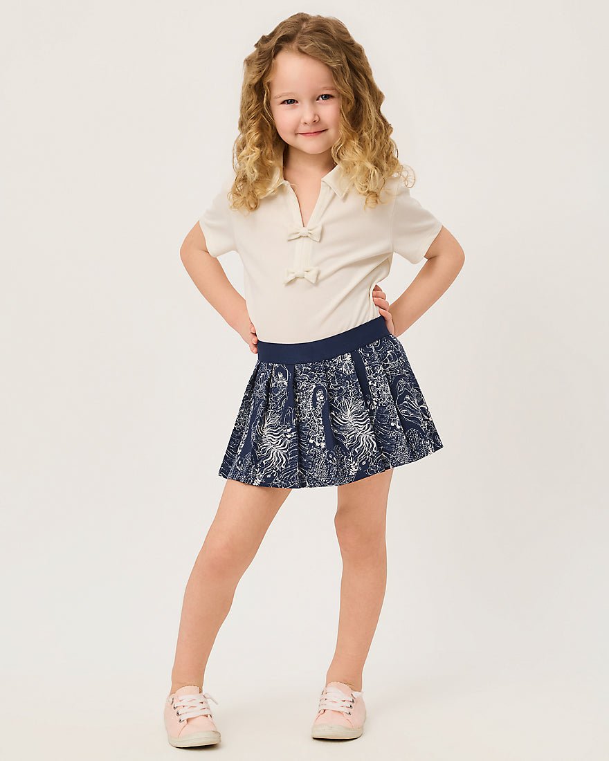 Lilly Pulitzer - Girls Mini Frida Sleeved Polo - Coconut